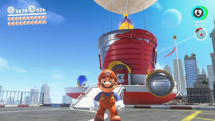 Mario in his classic costume. 
