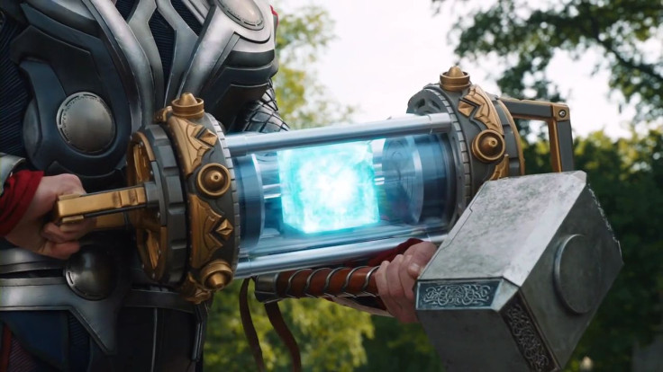 Thor takes the Tesseract back to Asgard.