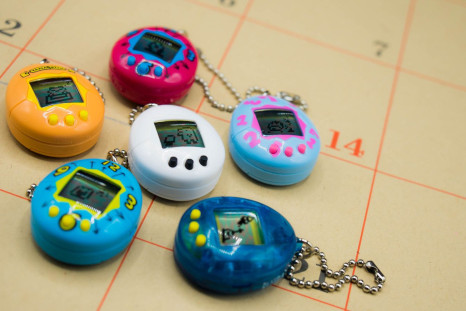 The six designs for the 20th anniversary Tamagotchi.