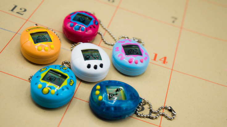 The six designs for the 20th anniversary Tamagotchi.