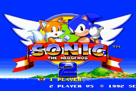 The title screen for Sonic the Hedgehog 2.