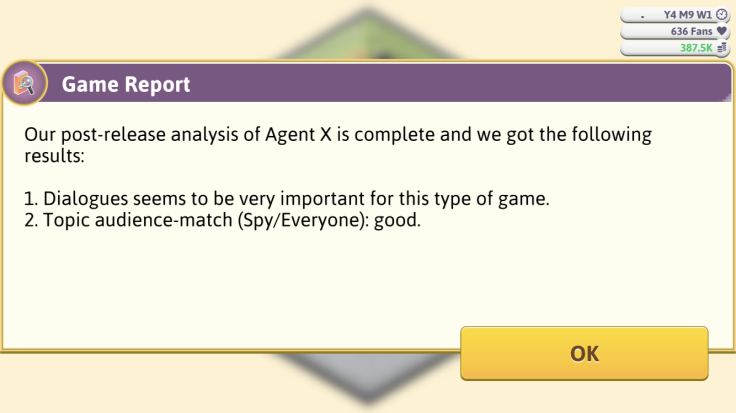 Producing a game report after each one you build is crucial to learning what combos are best in Game Dev Tycoon.