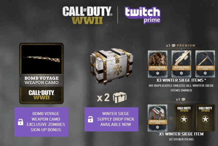 Call Of Duty: WWII gets Twitch Prime loot this month, and Supply Drops are the focus. Link your account for a chance to unlock new weapons. Call Of Duty: WWII is available now on PS4, Xbox One and PC.