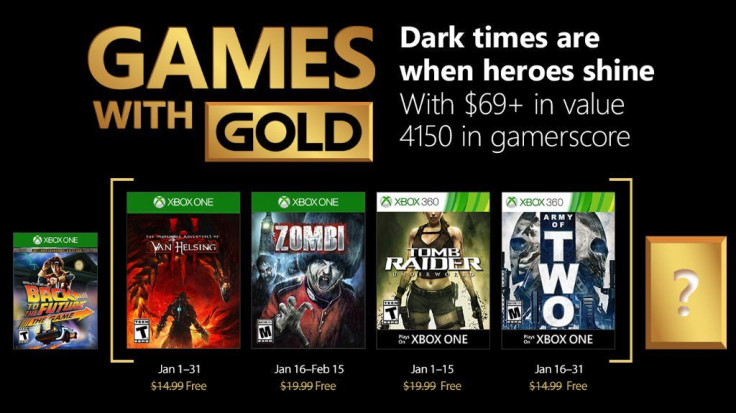 Here's the January 2018 lineup for Games with Gold subscribers.