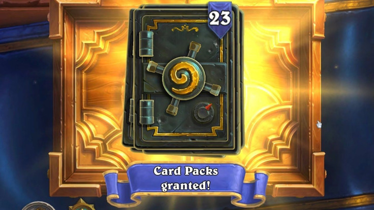 Card packs from the CCG Hearthstone. 