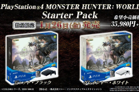 New PlayStation 4 owners can pick up these Starter Packs with Monster Hunter World in Japan. 