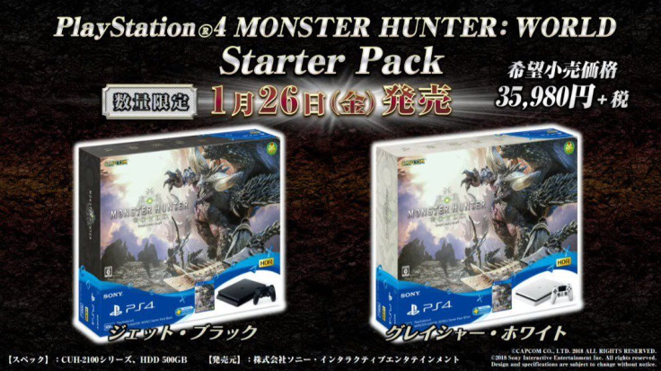New PlayStation 4 owners can pick up these Starter Packs with Monster Hunter World in Japan. 