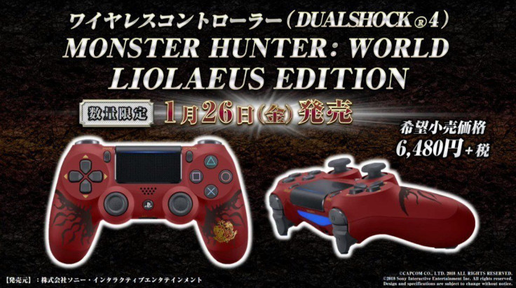 Capcom's red DualShock 4 controller. 
