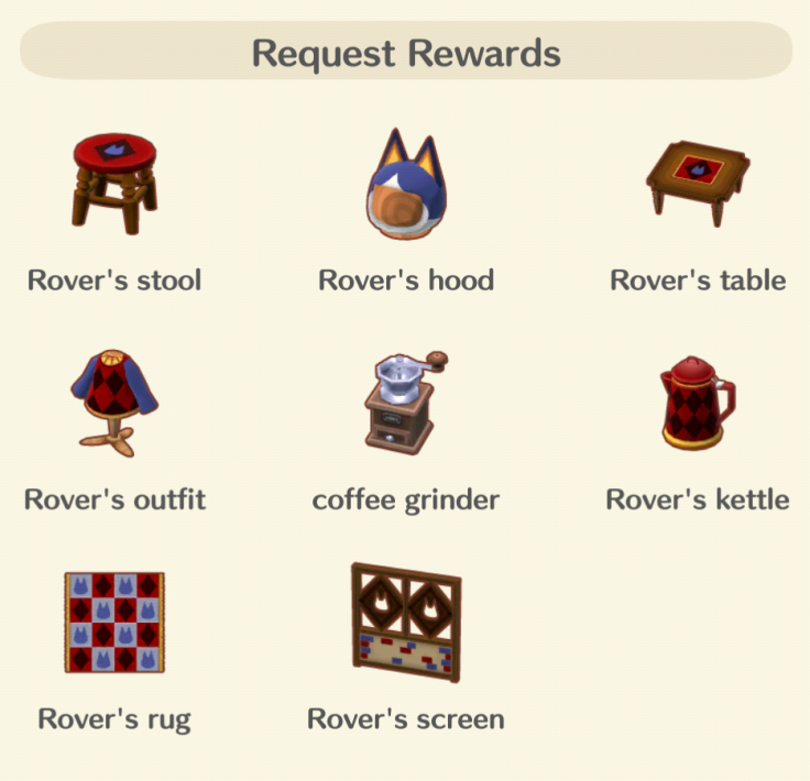 Rover's Garden safari rewards. 