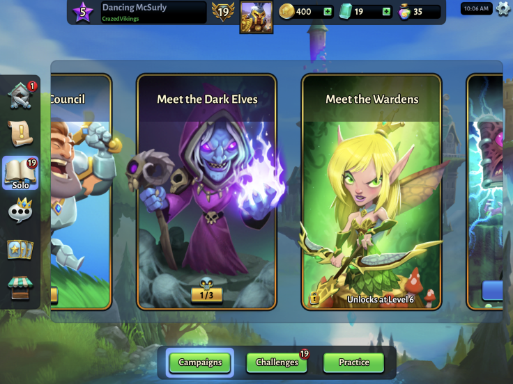 Hero Academy 2 has several different game modes for practicing, honing skills and earning starter decks.