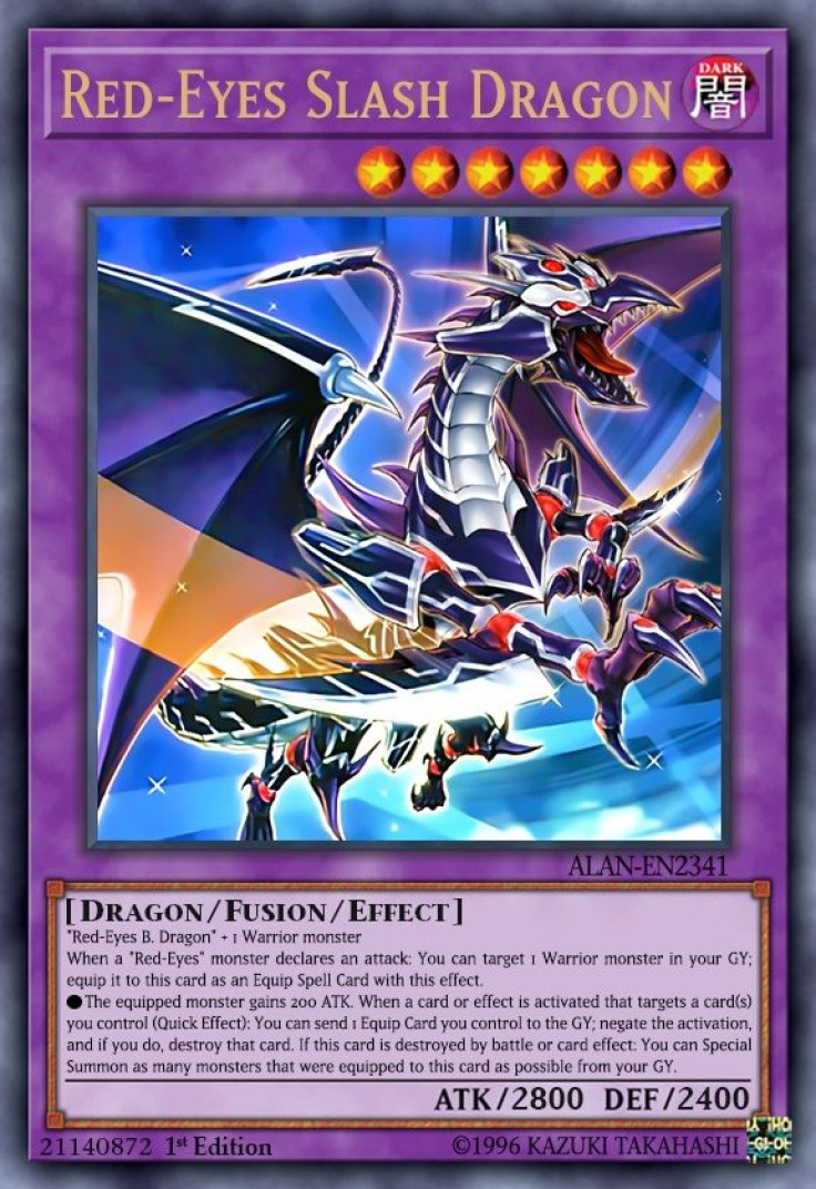 The Red-Eyes Slash Dragon card.
