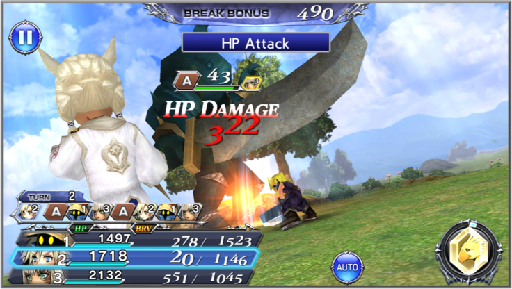 Combat in Dissidia Final Fantasy Opera Omnia.