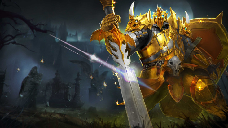 Golden Nethernight Lance is one of three new skins introduced in the 2.12 Vainglory update.