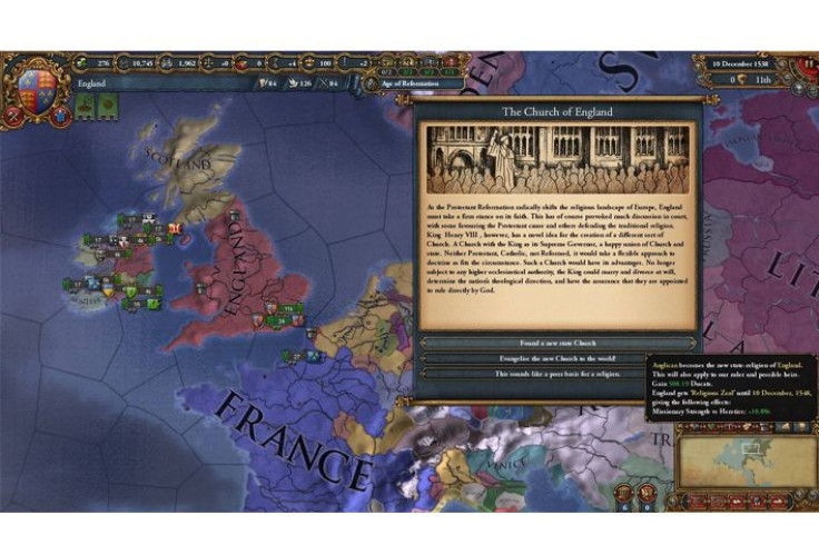 Christianity will get a new sect in Europa Universalis 4: Rule Britannia—and the king of England loves sects. 