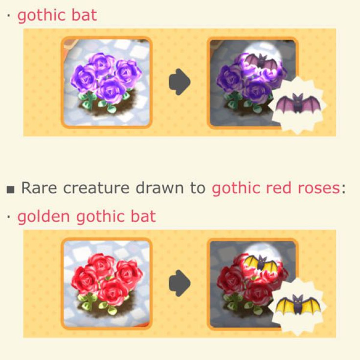 Capturing rare bats reqiures planting the right seeds in the Animal Crossing Pocket Campe Rose Festival Event.