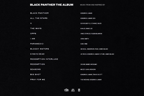 The Black Panther soundtrack looks incredible. 
