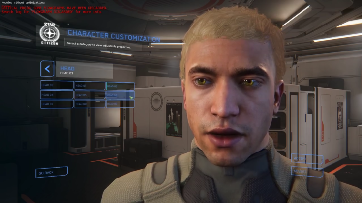 Early character customization will feature changes to head design, skin color, eye color, hairstyle and hair color.