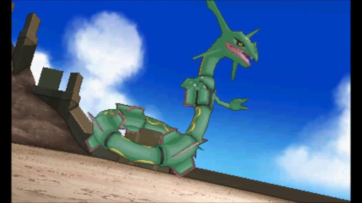 Rayquaza as it appears in Pokemon Omega Ruby and Alpha Sapphire