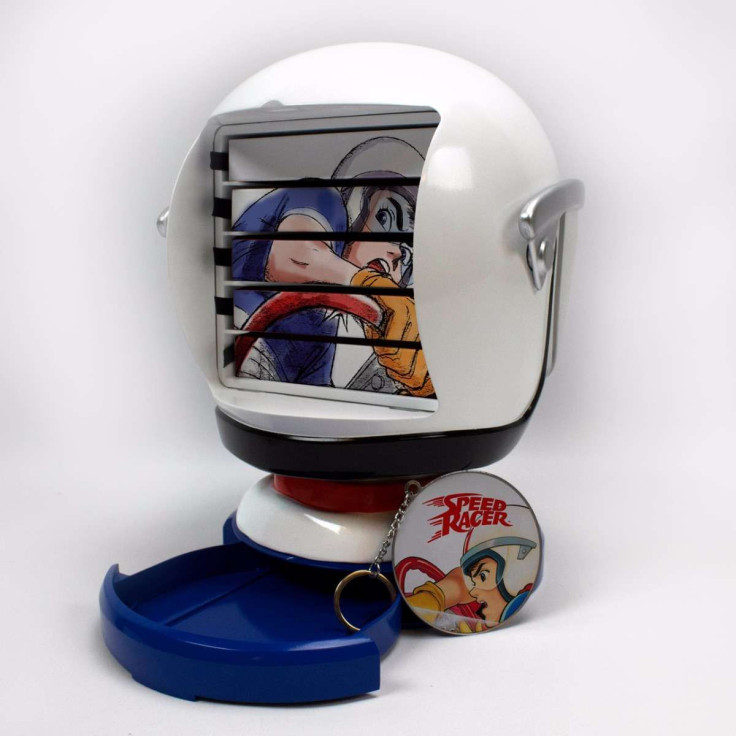 The hidden compartment in the back of the Speed Racer Ultimate Collection bust.