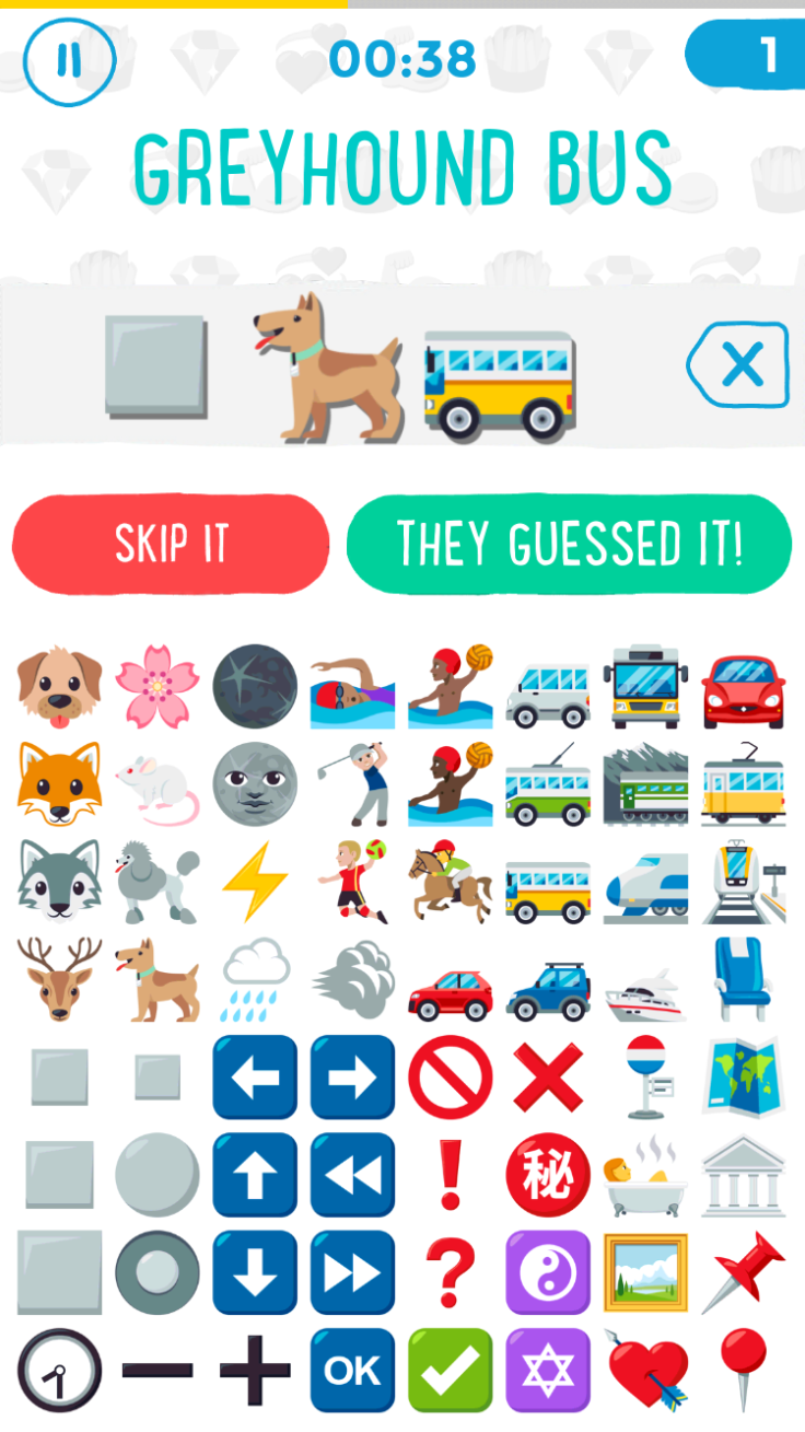 Emoji Charades curates a selection of emoji for each prompt, so you're not scrolling though a sea of unsuitable options.