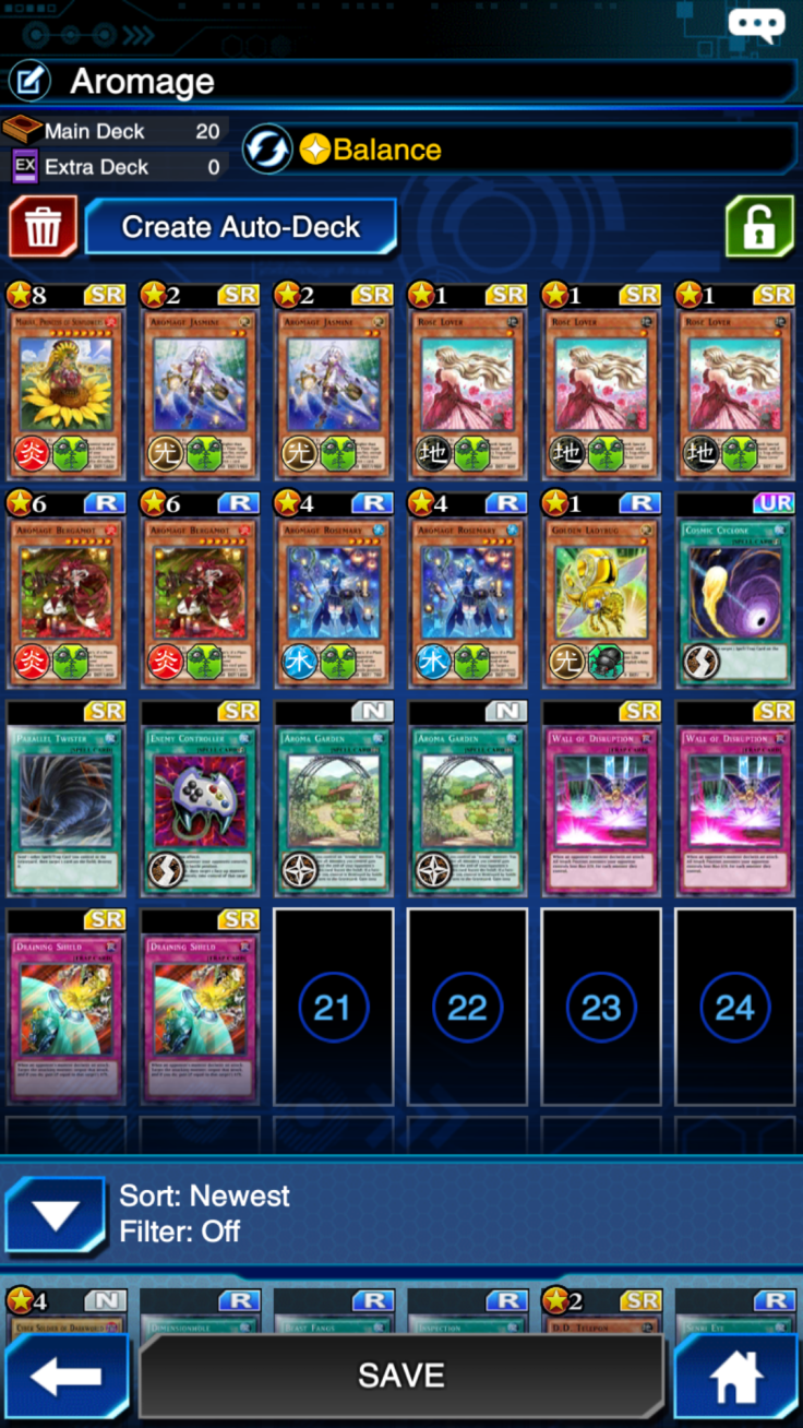 Our Aromage deck in Duel Links