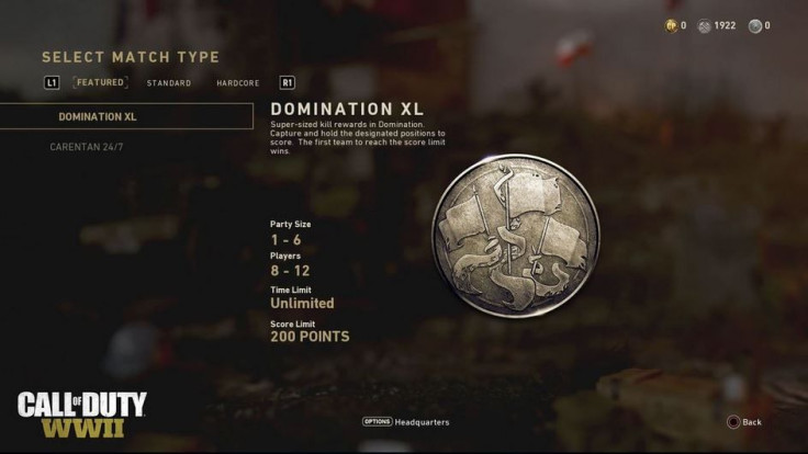 Domination XL will offer 100 points per kill instead of 50.