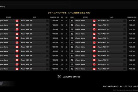 A glitch on the Sport Mode match screen reveals a row of 1991 Acura NSXs on the board. Is the old NSX coming to Gran Turismo Sport?