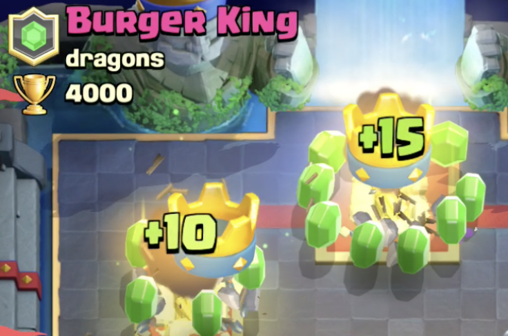 Players can earn up to 30 gems during a battle for taking down an opponent's towers.