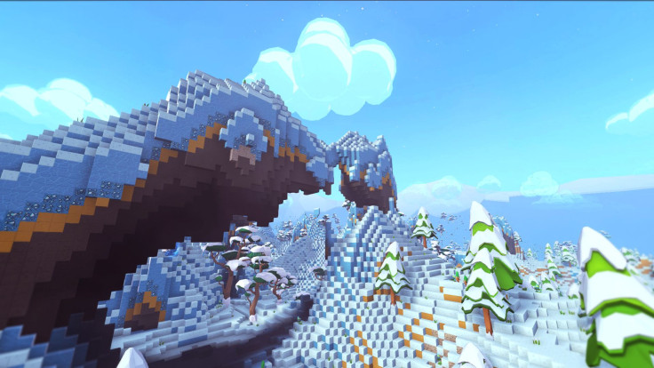 This entire landscape of voxels can be shaped to your heart's content.