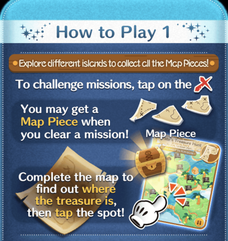 Players will collect map pieces during the March 2018 Disney Tsum Tsum event.