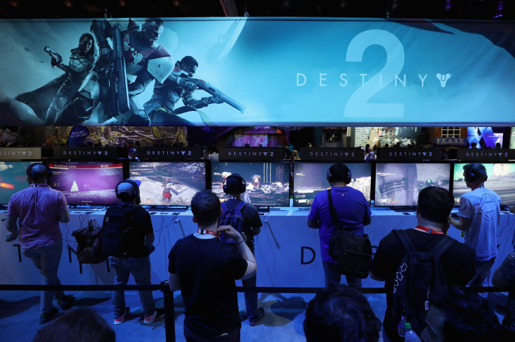 Gamers test 'Destiny 2' at the Sony PlayStation exhibit during the Electronic Entertainment Expo E3 at the Los Angeles Convention Center on June 13, 2017 in Los Angeles, California.