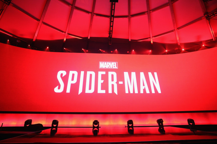 'Marvel Spiderman' is previewed during the Sony Playstation E3 conference at LA Center Studios on June 11, 2018 in Los Angeles, California. The E3 Game Conference begins on Tuesday June 12. 