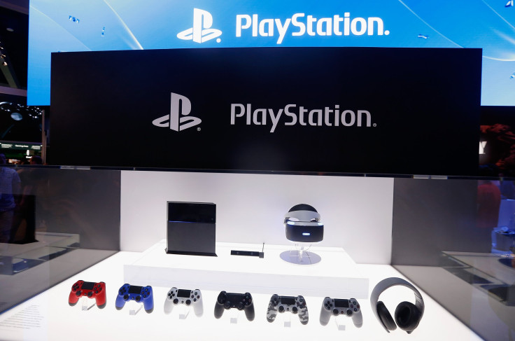 Detail of the Sony PlayStation 4 and peripherals, including the virtual reality 'Project Morpheus', during the Annual Gaming Industry Conference E3 at the Los Angeles Convention Center on June 16, 2015 in Los Angeles, California.