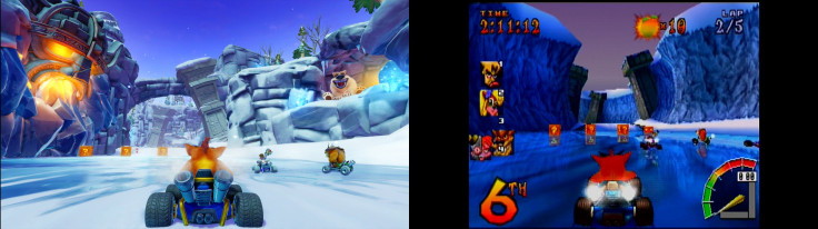 A look at the visual improvements found in Nitro-Fueled compared to the original 1999 release of Crash Team Racing