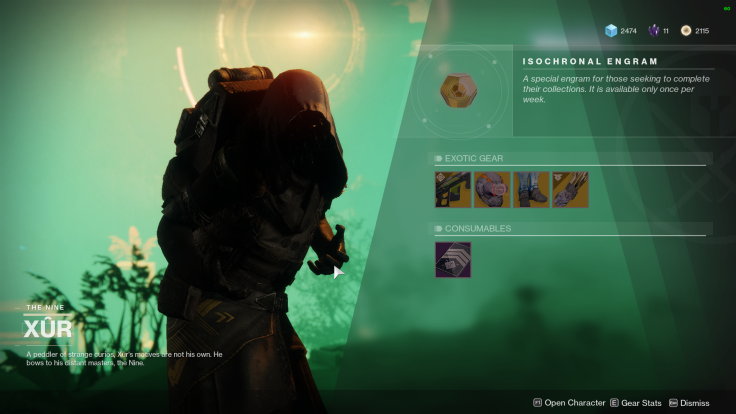 Xur will start selling Year Two exotics in Season of the Drifter.