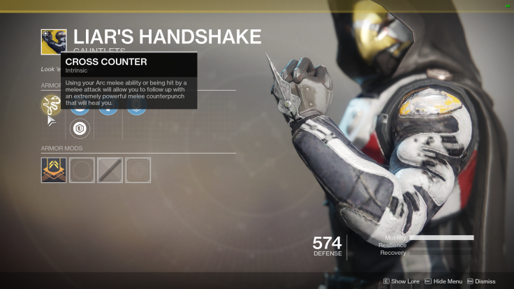 Liar's Handshake is the exotic gauntlet my hunter's been missing.