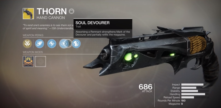 Thorn makes a comeback in Destiny 2 Season of the Drifter.