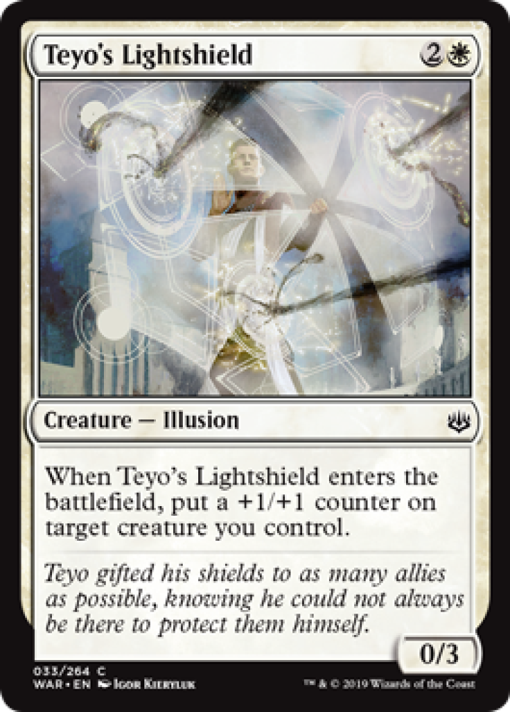 Teyo's Lightshield is a defensive-minded creature that can strengthen another creature