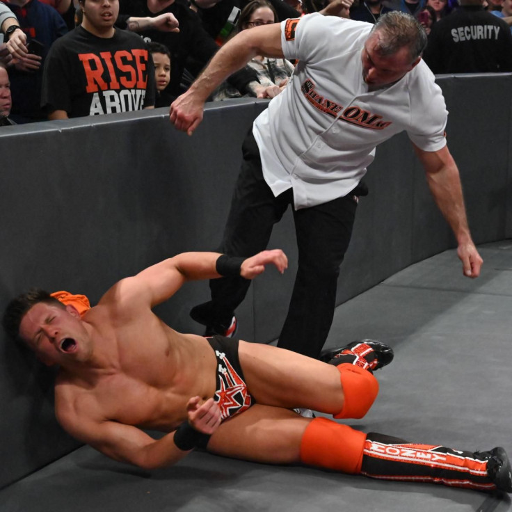 Shane attacked both The Miz and The Miz's dad after the team's loss at WWE Fastlane