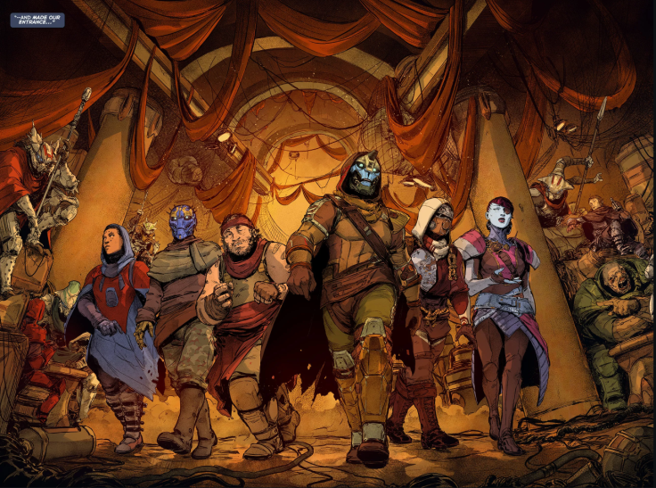 Cayde’s Six is the motley crew of Hawthorne, Banshee-44, Petra Venj, Jin, Nadiya, and Cayde-6 himself.