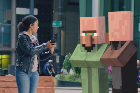 Microsoft teased an augmented reality game for Minecraft.
