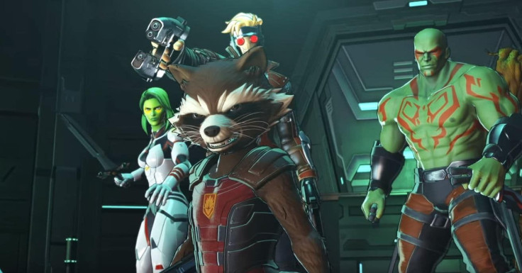 The Guardians of the Galaxy take center stage during one of the missions for the game.