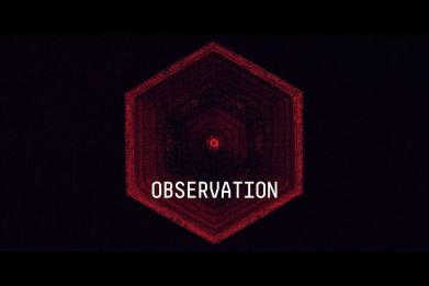 Observation plays very much like an old sci-fi film, and even comes with its own opening credits.