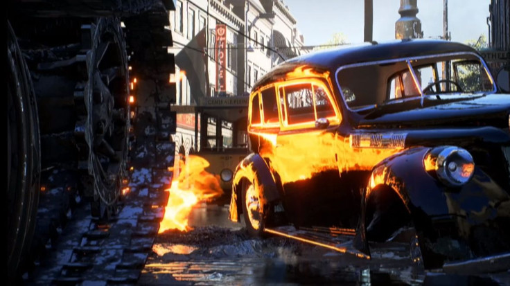 A screenshot of Nvidia using ray tracing in one of the scenes in Battlefield V.
