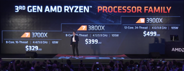 CEO Lisa Su formally announces the Zen 2 lineup of chips for AMD.