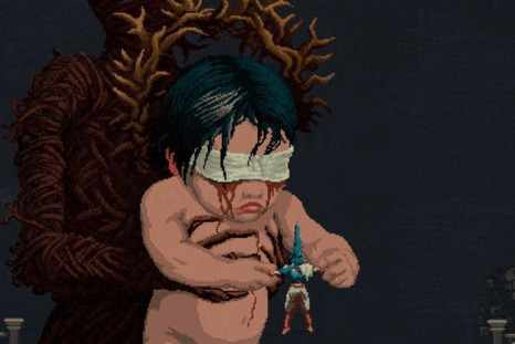 Blasphemous is a game where a giant blindfolded baby tears you apart like a toy.