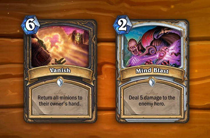 Hearthstone moves Vanish and Mind Blast to HOF.