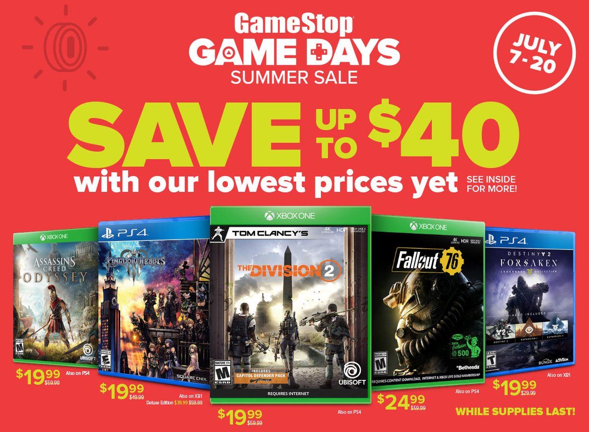 GameStop s Game Days Summer Sale Is Here Freebies And Huge