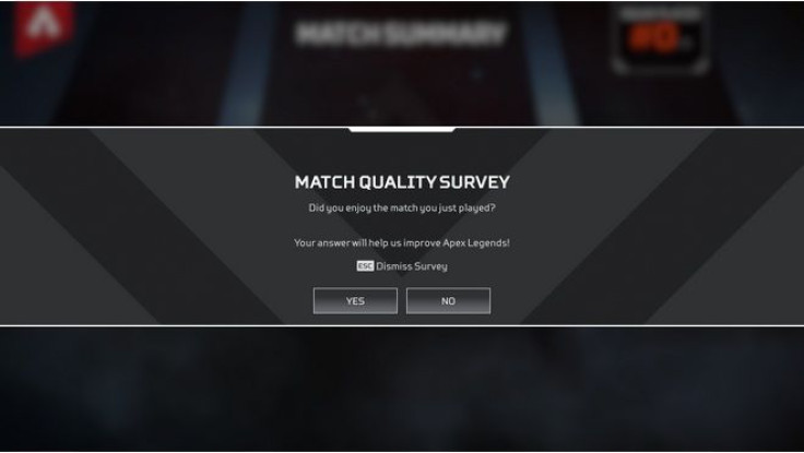 New in-game survey added.