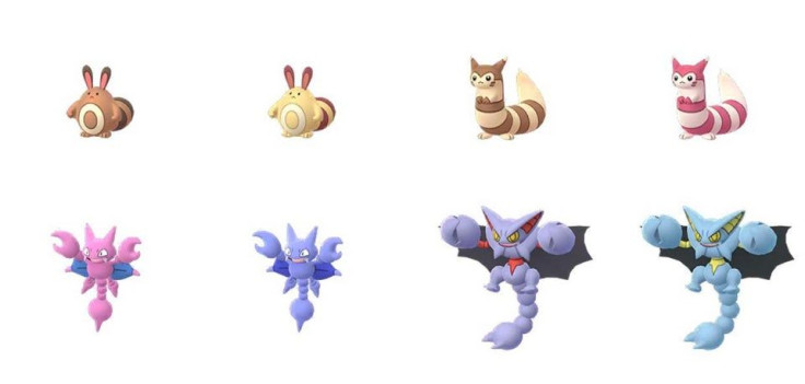 Introducing the shiny Pokemon variants of Sentret.